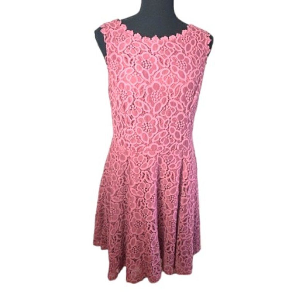 City Vibe Pink Lace Junior Girls Dress Size 13